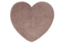 NURSERY MAT CHILDREN KIDDY HEART SHAPE SOFT KIDS BABY PINK RUG IN 85 x 85 cm