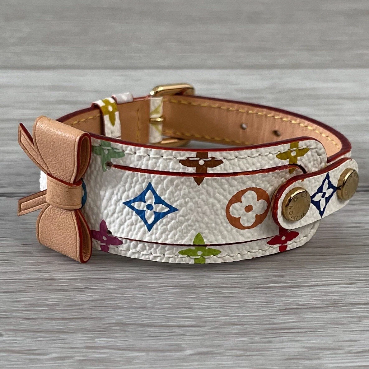 Louis Vuitton Multicolor White Logo Bracelet