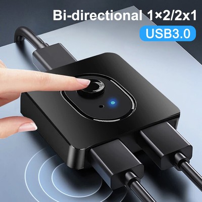Two Way USB Switch Selector 2 In 1 Out KVM Adapter Box For Printer Keyboard