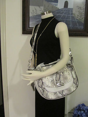 NWT Coach 19325 Kristin Python Embossed Leather Round Satchel