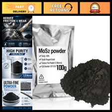 Ultrafine Molybdenum Disulfide Powder, 99 Pure, High-Temp Lubricant, 100g