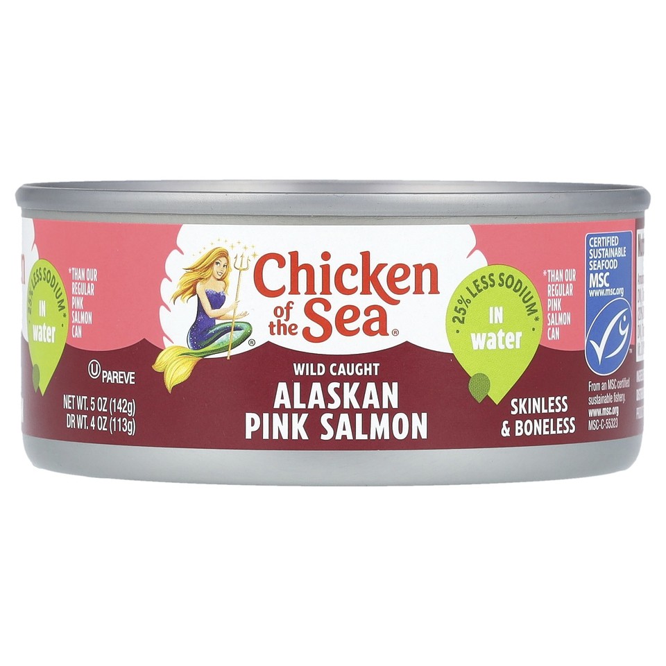 Wild Caught Alaskan Pink Salmon in Water, 5 oz (142 g)