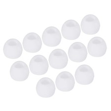 24 PCS Replacement Silicone Ear Tips Earbuds Bud Middle Size Earphone White