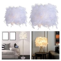 Feather Lampshade for Table Lamp and Floor Lamp for Wedding Home Living Room