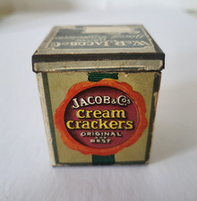 Rare Antique W&R Jacob Cream Cracker's salesman's sample tin c.1900-1910