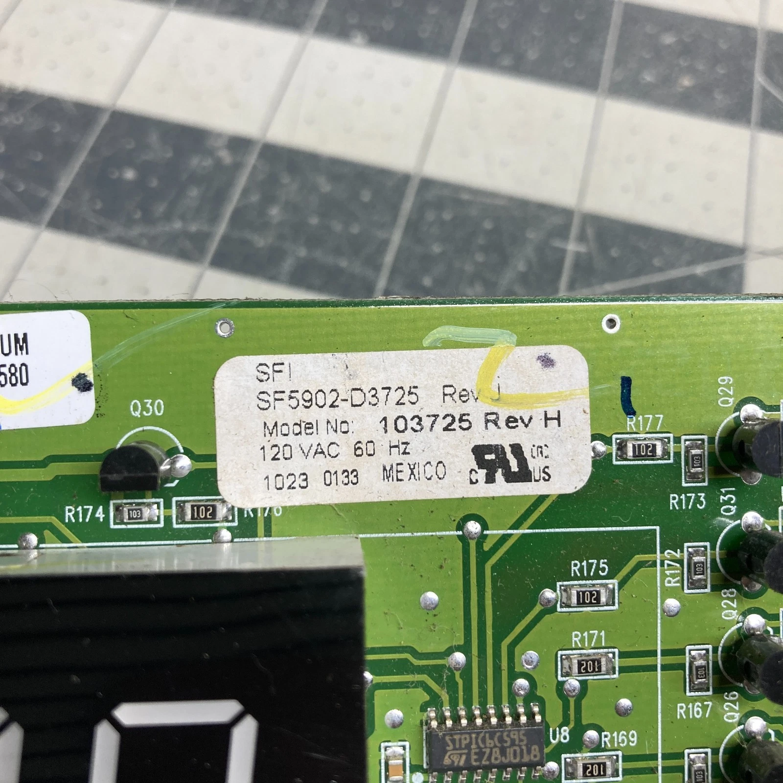Dacor OEM MORS127 Single Oven LED Display Module 103725 701045-01 DE81-04932A - product detail image 5