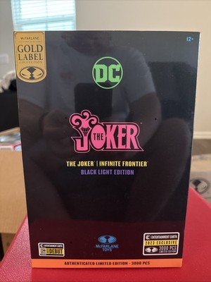 The Joker Infinite Frontier Black Light Edition Gold Label Sealed Mcfarlane Toys