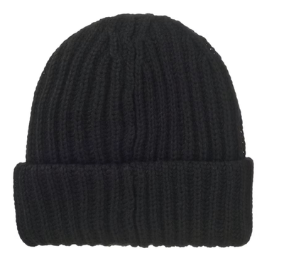 Supreme New York Ribbed Classic Chunky Beanie – BLACK (FW24) New