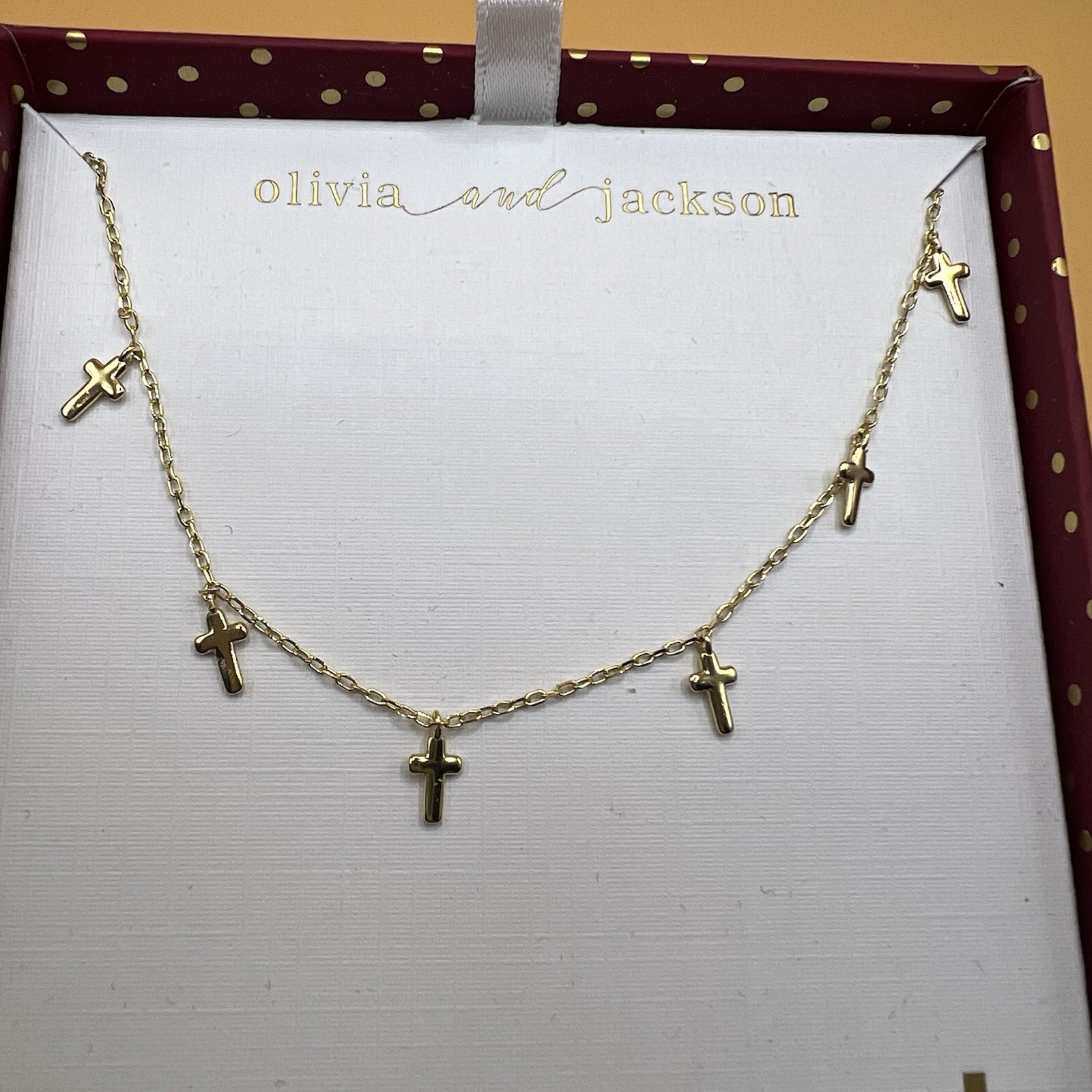 Olivia & Jackson Sterling Silver 6 Cross Pendant Necklace image 4
