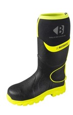BUCKLER buckbootz BLACK YELLOW NEOPRENE WELLINGTON BOOT SIZE 10 BBZ8000BK/YL