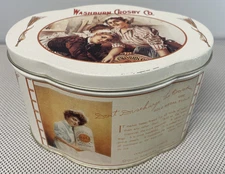 Vintage Collectible Tin WASHBURN CROSBY Co. Gold Medal Flour 1980s 1990s Era