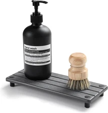 Sink Caddy Kitchen Sink Organizer, Water Absorbing Stone Tray for Sink,Diatomite