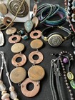 Over 3.5 Lbs!! Quartz,leather,Stone, Wood, Ceramic Jewelry,more! Look! — photo 6