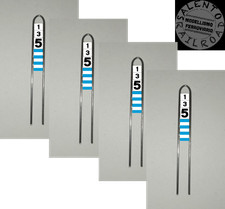 S003 Set 4 Kilometersteine Eisenbahn FS Im Maßstab 1:87 H0
