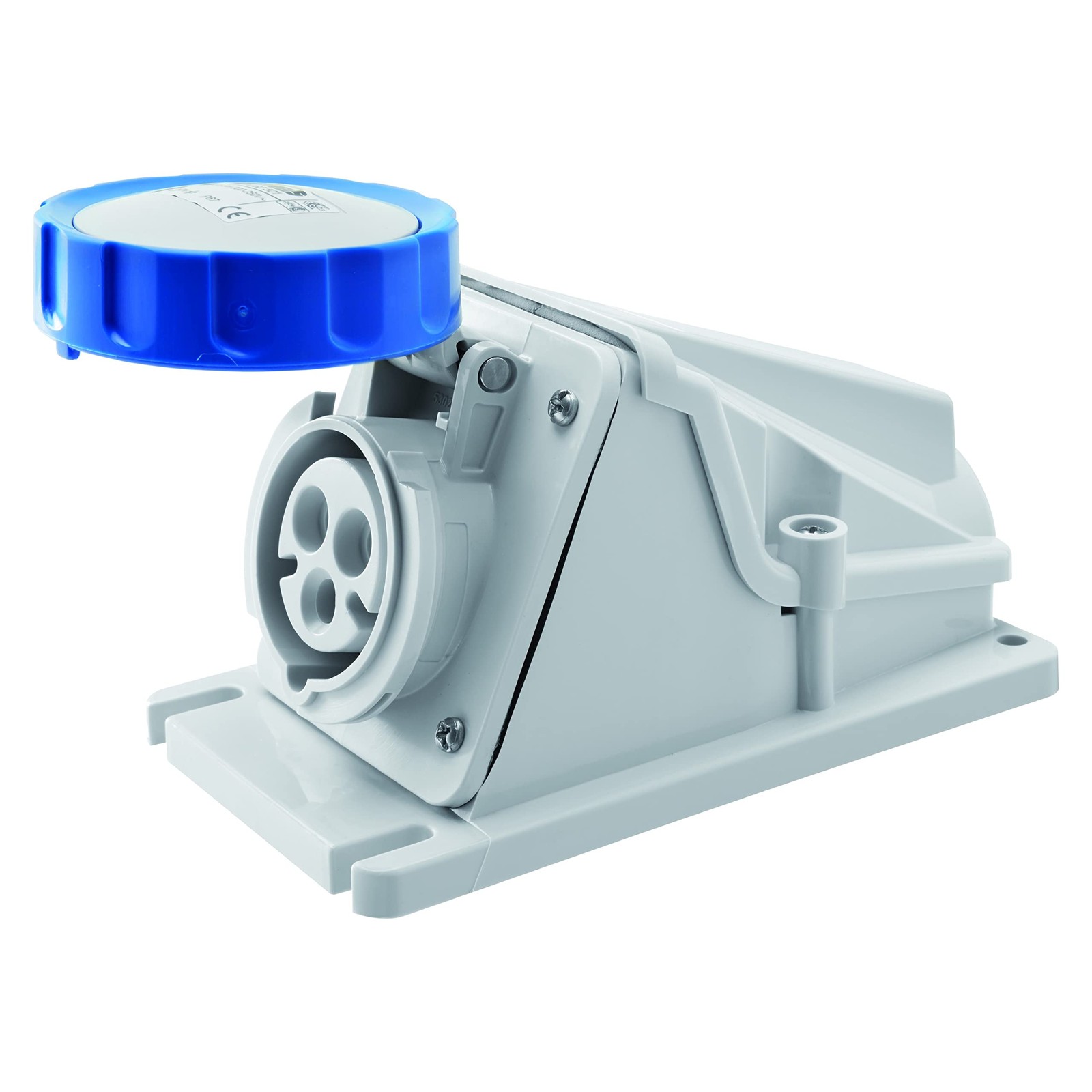 Gewiss GW62499 Low Voltage Screw Wiring 90 Degree Angled Surface-Mounting Socket
