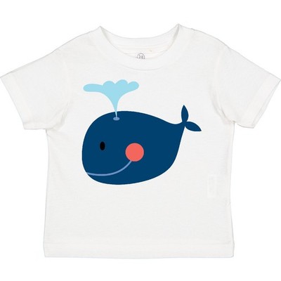 Inktastic Whale Cute Blue Toddler T-Shirt Fish Sea Creature Fishes Kids Animals