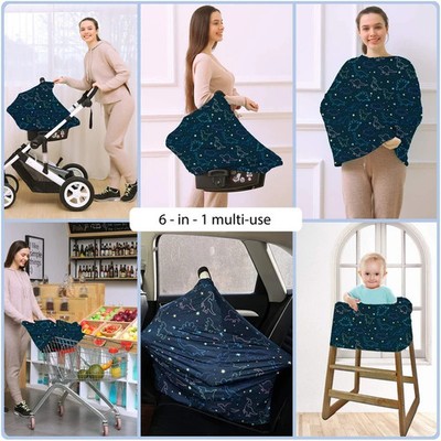 Bye Bye Calorie Multiuse Stretch Dinosaur Car Seat Breastfeeding Cover Shopping