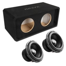 NVX NE102P Dual 10" Slot Ported 3/4" MDF Subwoofer Enclosure w/10" Subwoofer