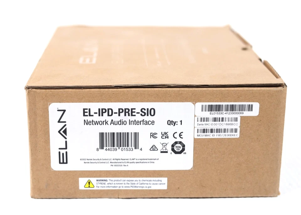 Elan EL-IPD-PRE-SIO Network Audio Interface New u275 - Image 2 of 4