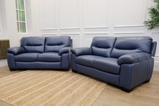 World of Leather Hetty Pair of Premium Leather 2 Seat Sofas