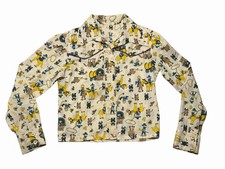 Vtg Handmade Boys Girls Western Rodeo Shirt Horses 1960s 1970s Cowboy 6 8