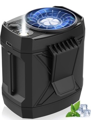 Mini Portable Clip on Fan Clip on Belt, 4-In-1 Rechargeable Body Fan With LED