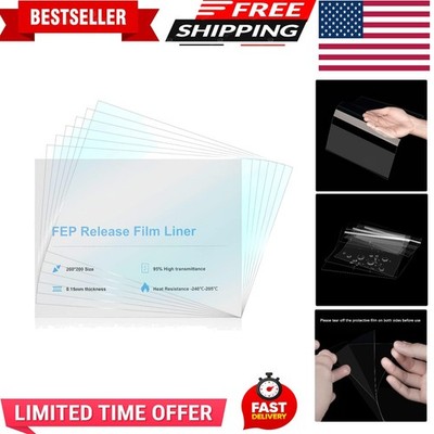 6PCS Creality FEP Film Release Films 260 x 200 x 0.15mm for ELEGOO Saturn/Sat...
