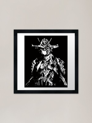Silhouette Mesa Prime Warframe Rahmen gerahmt Wandbild Poster Leinwanddruck Bild