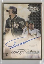 2017 Topps Gold Label Framed Black /75 Franklin Barreto #FA-FB Auto z5i