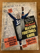 1937 COLLEGE ALL-AMERICANS VS. GREEN BAY PACKERS FOOTBALL PROGRAM/NEAR MINT!!!