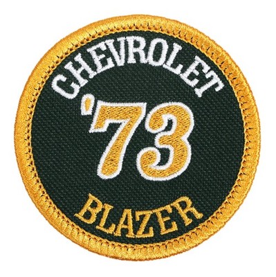 1973 Chevrolet Blazer Embroidered Patch Green/Yellow Gold Iron-On Sew-On Hat Bag