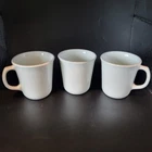 3 Corning (Corelle) USA Vintage Winter Frost White Mugs D Handle M’wave OK