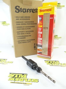 CASE OF 6 NEW STARRETT "A6-6" SDS KWIK-CHANGE SYSTEM FOR HOLE SAWS