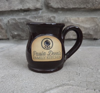 PAULA DEEN'S Family Kitchen Pottery Mug Cup Stoneware Brown