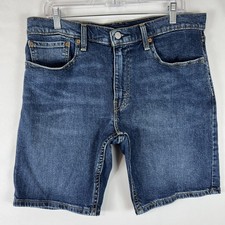 Levi  s 412 Men  s Shorts 34x8 Slim Fit Stretch Denim Blue