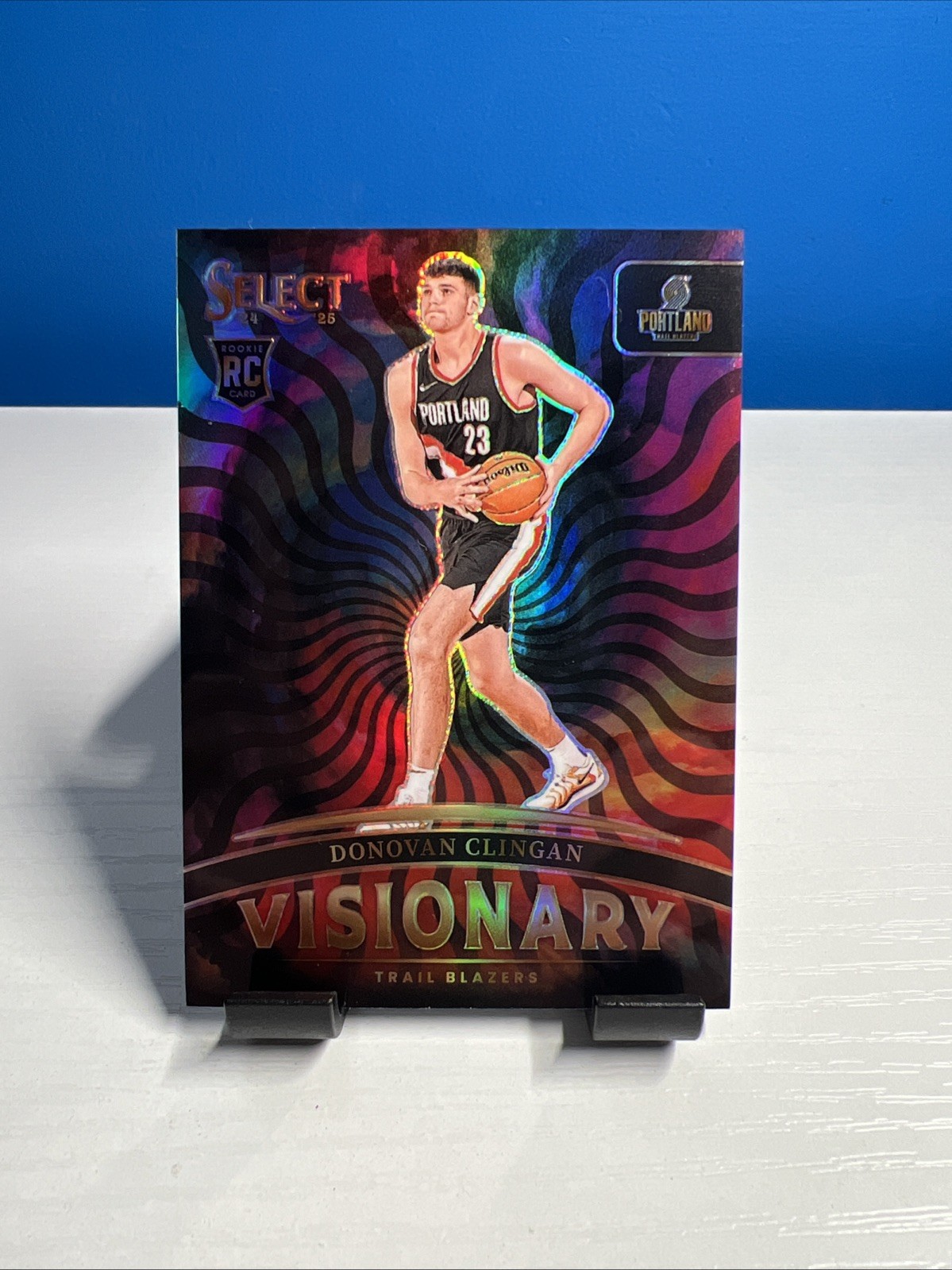 2024-25 Panini Select #12 Donovan Clingan Visionary Rookie RC SP Blazers