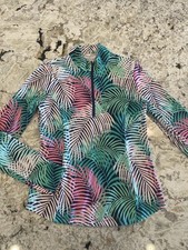 TOMMY BAHAMA GOLF/TENNIS 1/4 Zip Top Small Palm Print