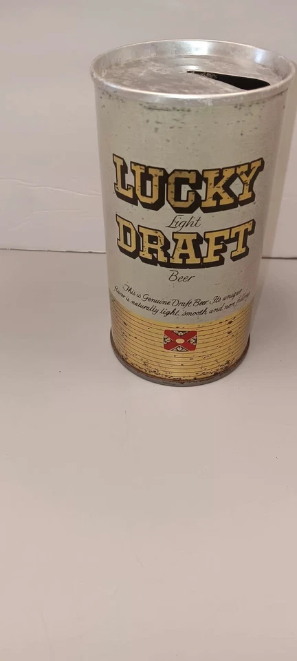 12OZ TAB TOP BEER CAN LUCKY DRAFT BEER USBC #89-36 NICE! - Image 3 of 4