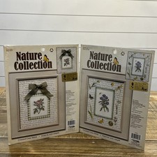 Leisure Arts Nature Collection Counted Cross Stitch Kits Pink Rose  Wildflower