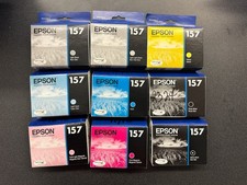 Full Set of 9 epson 157 ink Cartridges 2018-2025