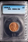 1929-D Lincoln Wheat Cent- ICG MS-62 Brown- Better Date #SLM453
