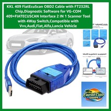 Kkl 409 Fiat Ecuscan Cable With Ft232rl Chip - Versatile 2 In 1 Diagnostic Tool