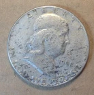 Old US Coin Lot United States 90% Silver Franklin Half Dollar 1952 F .3617 ASW