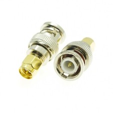 2 pcs BNC Male Plug to SMA Male Jack RF Coaxial Adapter Connector