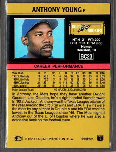 Leaf 1991 ~ Anthony Young BC23 novato - Imagen 2 de 2