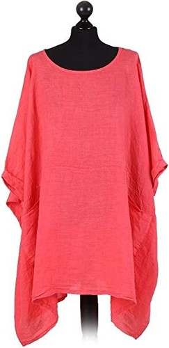 Italian Ladies womens Plain Tunic Top Shirt blouse Quirky Lagenlook cotton Dress - Picture 8 of 66