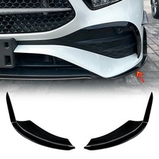 2×For Benz W177 A180 A35 AMG 2023-2024 Black Front Bumper Side Vent Spoiler Trim