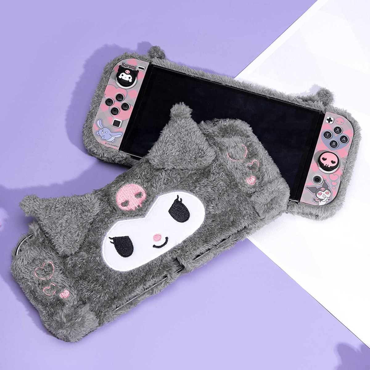 Plush Protective Case for Nintendo Switch OLED Shell Hard Joycon