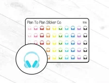 1936~~Headphones Planner Stickers.