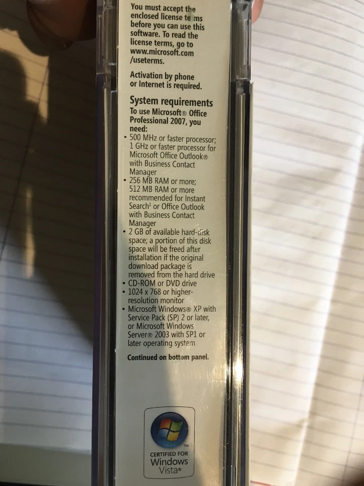 Microsoft Office Professional 2007 - Full New UK Genuine Retail Box (269-10342 ) - Image 4 of 4